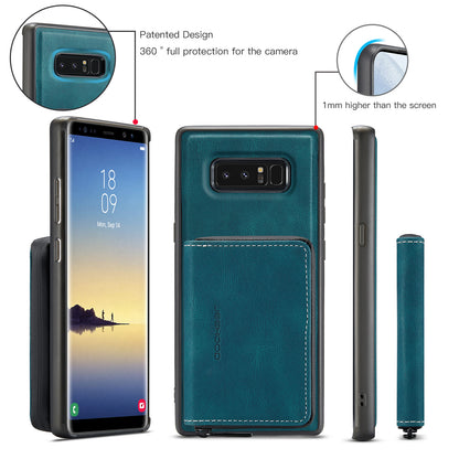 Magnetic Removable Zipper Wallet Galaxy Note8 Case Leather Back