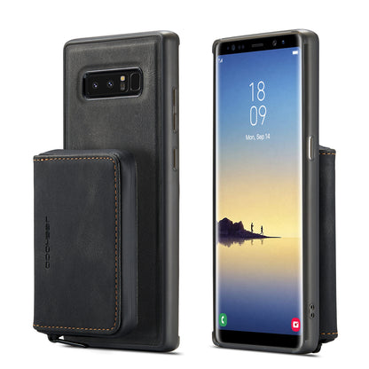 Magnetic Removable Zipper Wallet Galaxy Note8 Case Leather Back