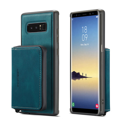 Magnetic Removable Zipper Wallet Galaxy Note8 Case Leather Back