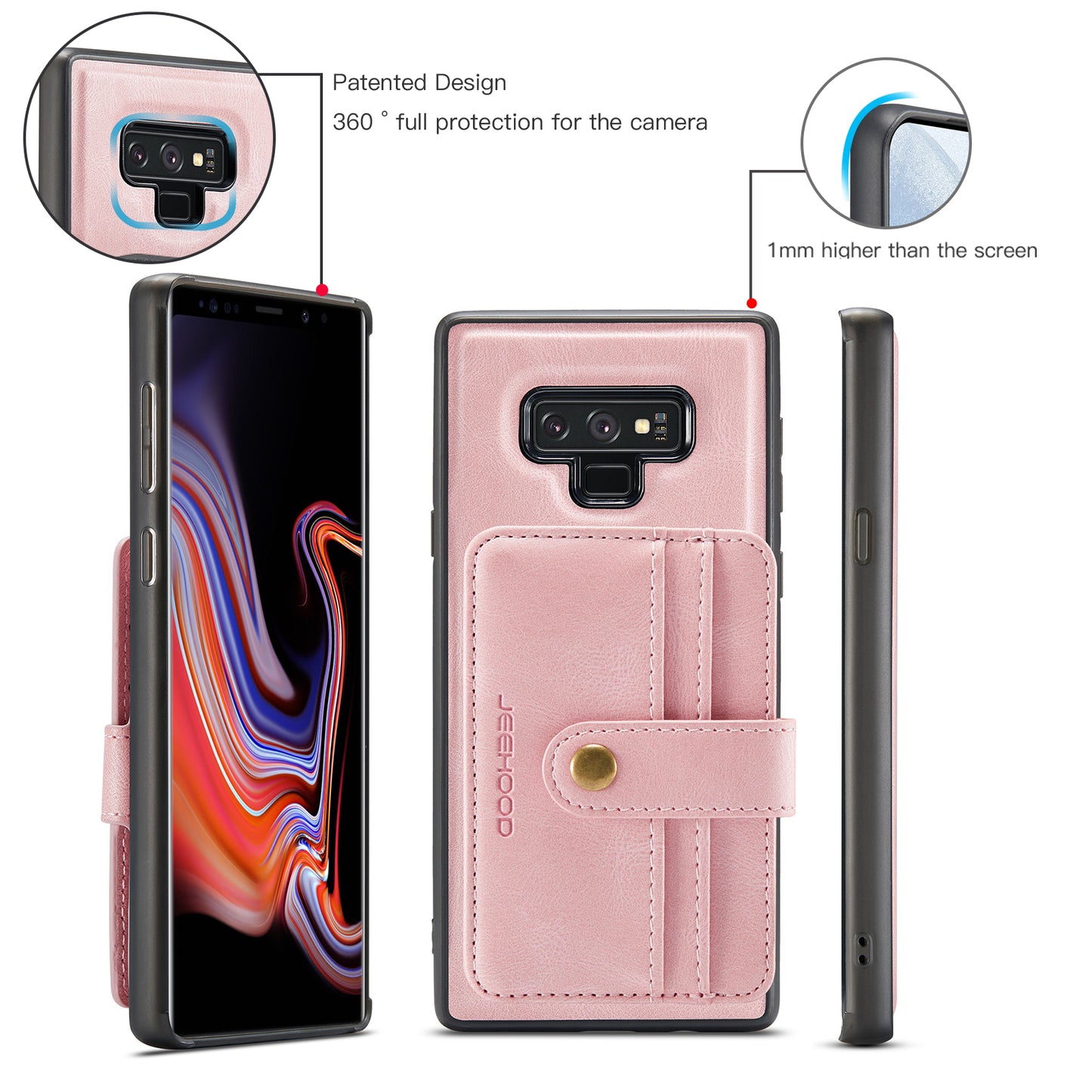 Powerful Magnetic Card Holder Galaxy Note9 Case Detachable