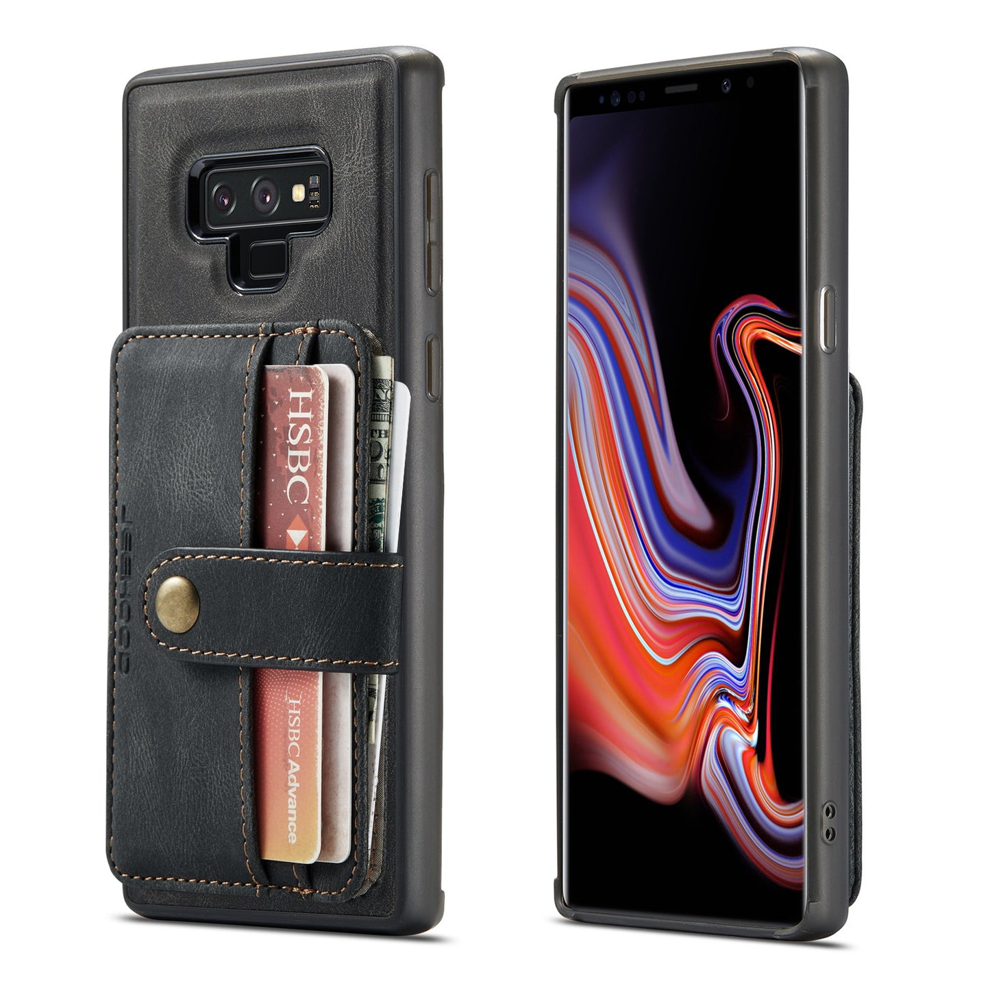 Powerful Magnetic Card Holder Galaxy Note9 Case Detachable