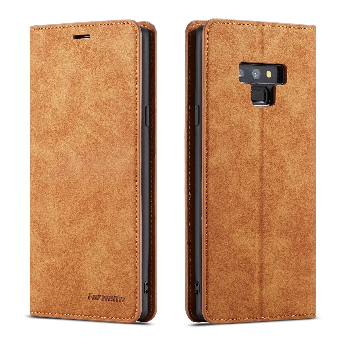 Illusion Slim Retro Leather Galaxy Note9 Case Magnetic