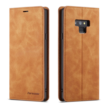 Illusion Slim Retro Leather Galaxy Note9 Case Magnetic