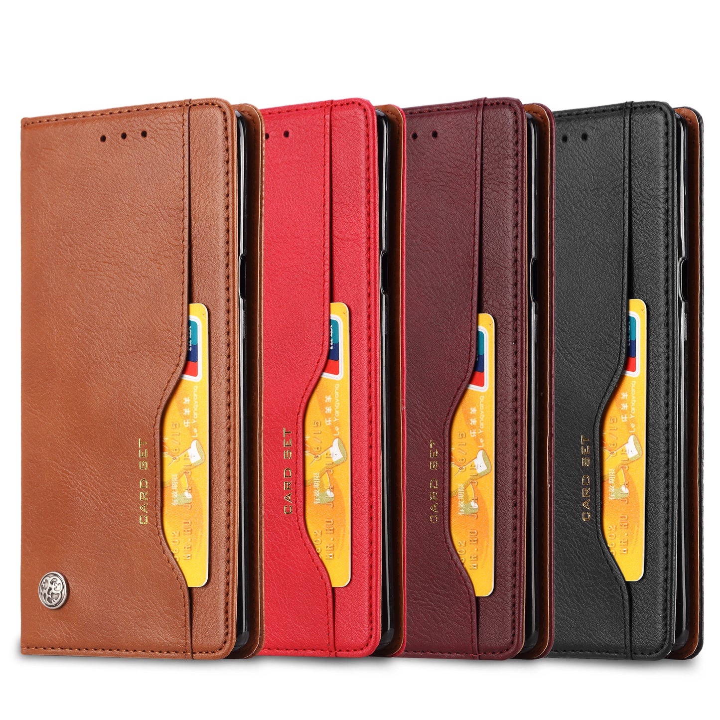 Classical Knead Leather Galaxy Note9 Case with Notes Pocket