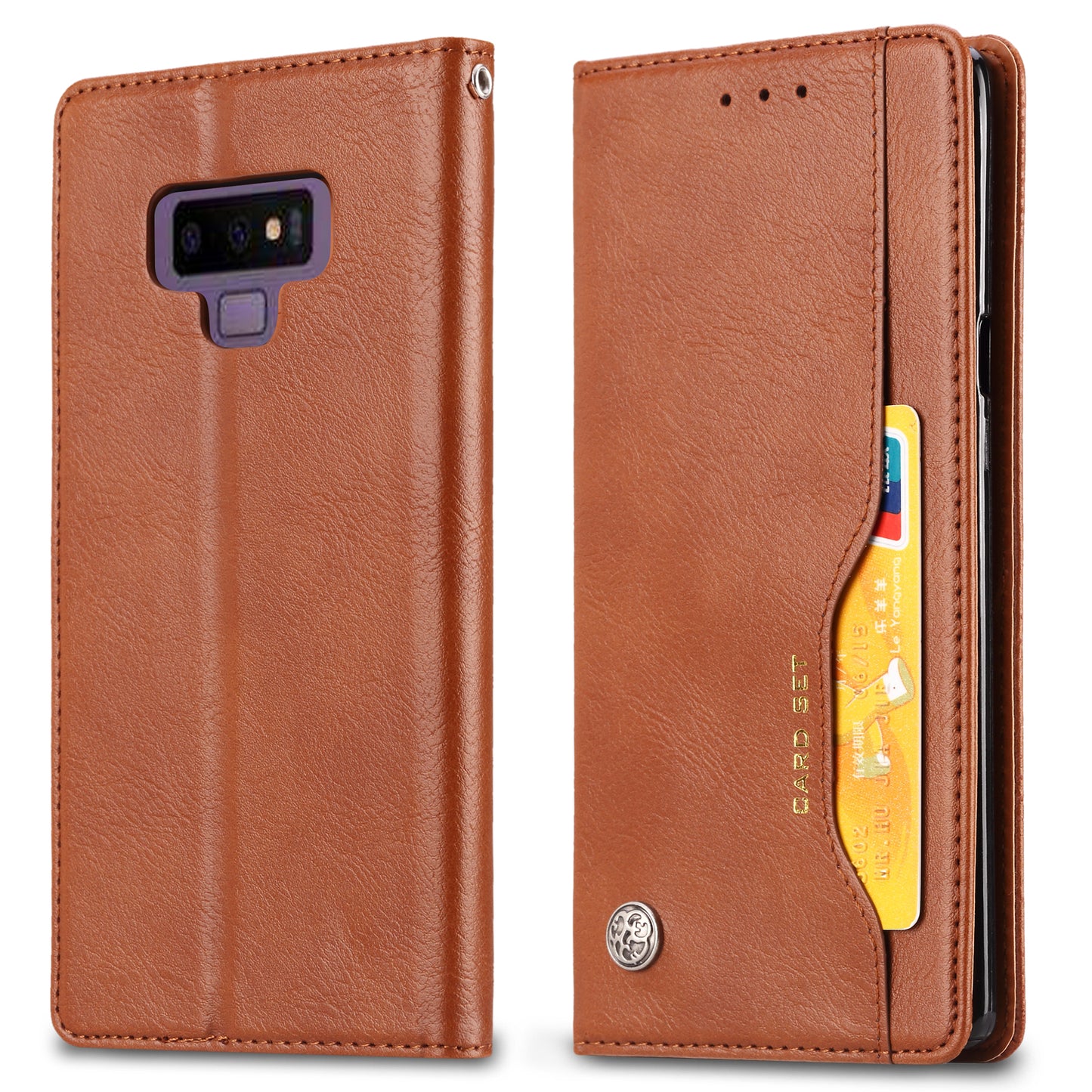 Classical Knead Leather Galaxy Note9 Case with Notes Pocket