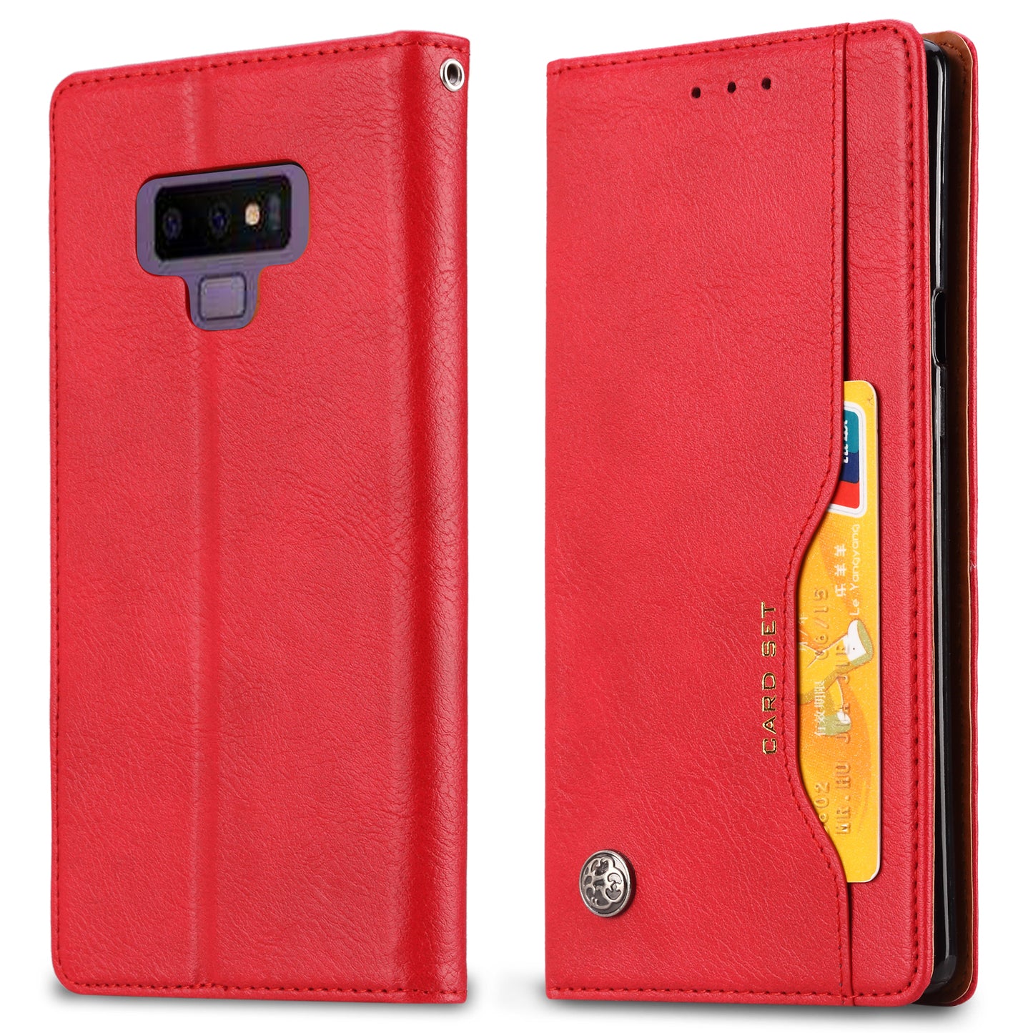 Classical Knead Leather Galaxy Note9 Case with Notes Pocket