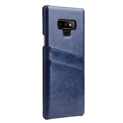 Oil Waxed Leather Card Holder Galaxy Note9 Case Back