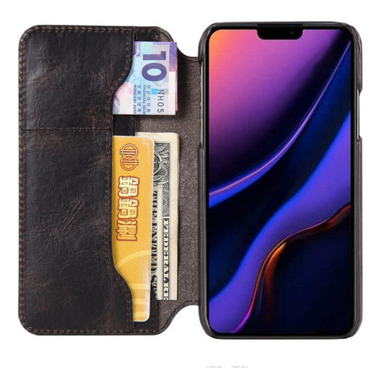 Retro Genuine Leather Galaxy Note9 Case Flip Card Slot