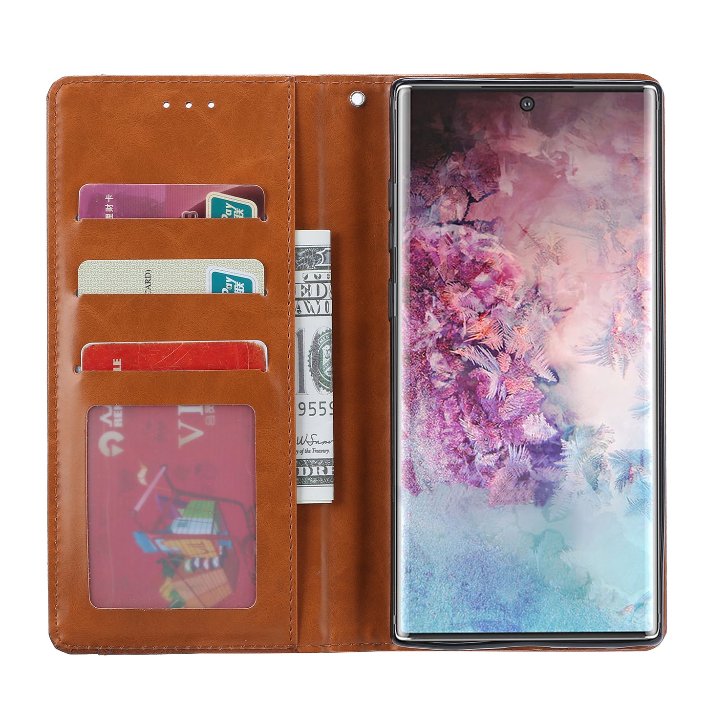 Classical Knead Leather Galaxy Note10+ Case with Notes Pocket