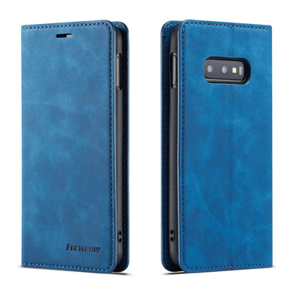 Illusion Slim Retro Leather Galaxy S10e Case Magnetic