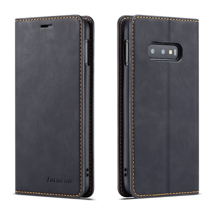 Illusion Slim Retro Leather Galaxy S10e Case Magnetic