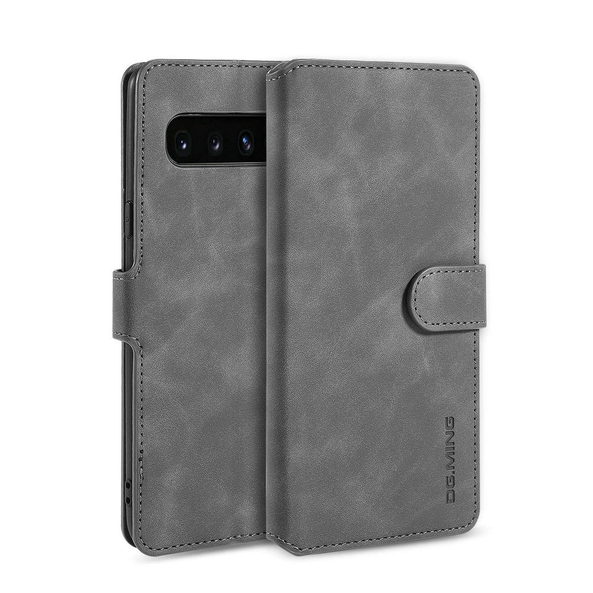 Retro Leather Edge Galaxy S10 5G Case with Hand Strap