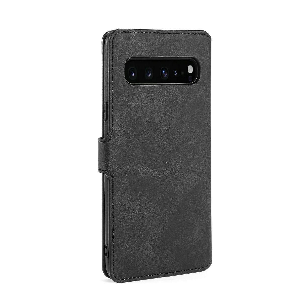 Retro Leather Edge Galaxy S10 5G Case with Hand Strap