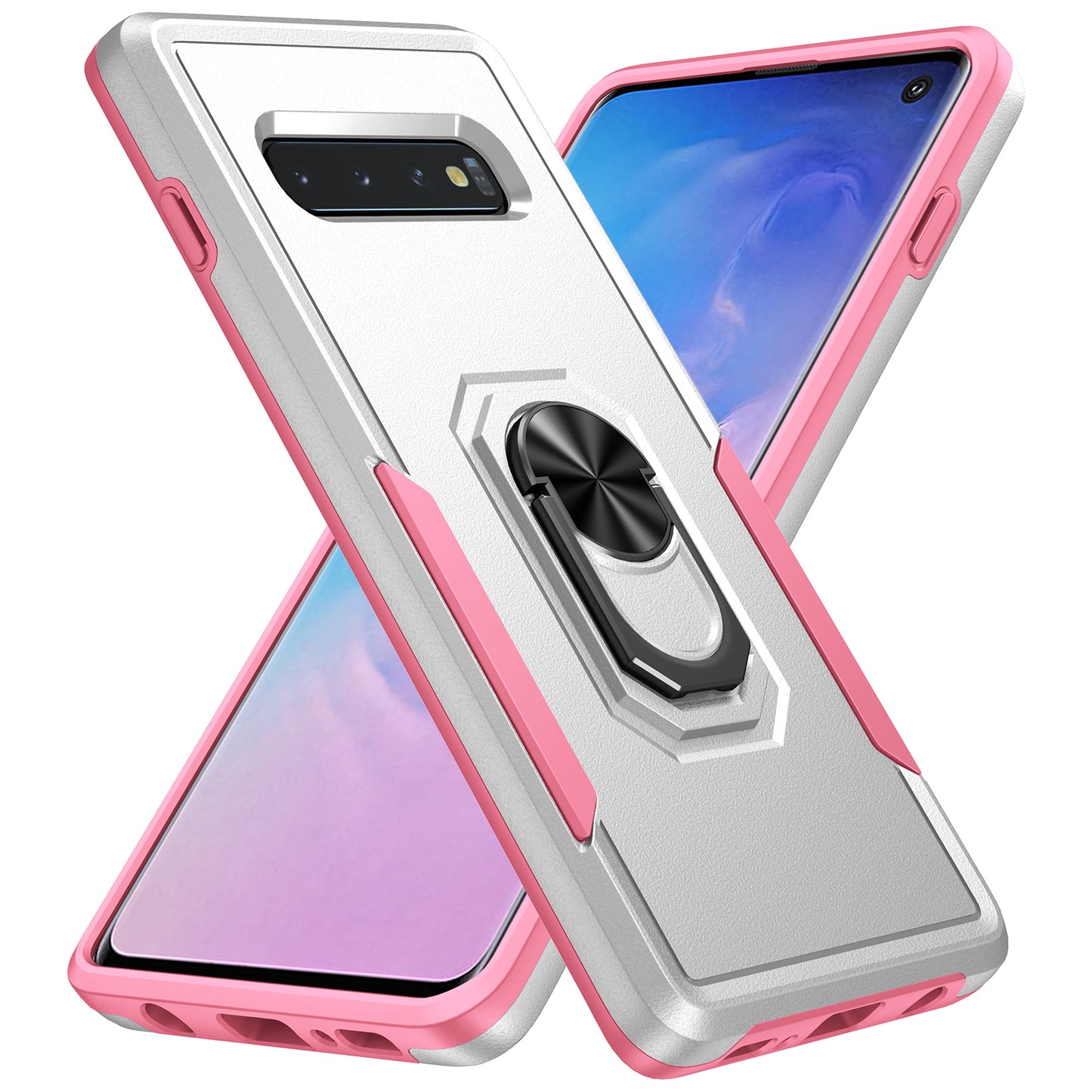 Pioneer Galaxy S10 Case Rotating Ring Stand