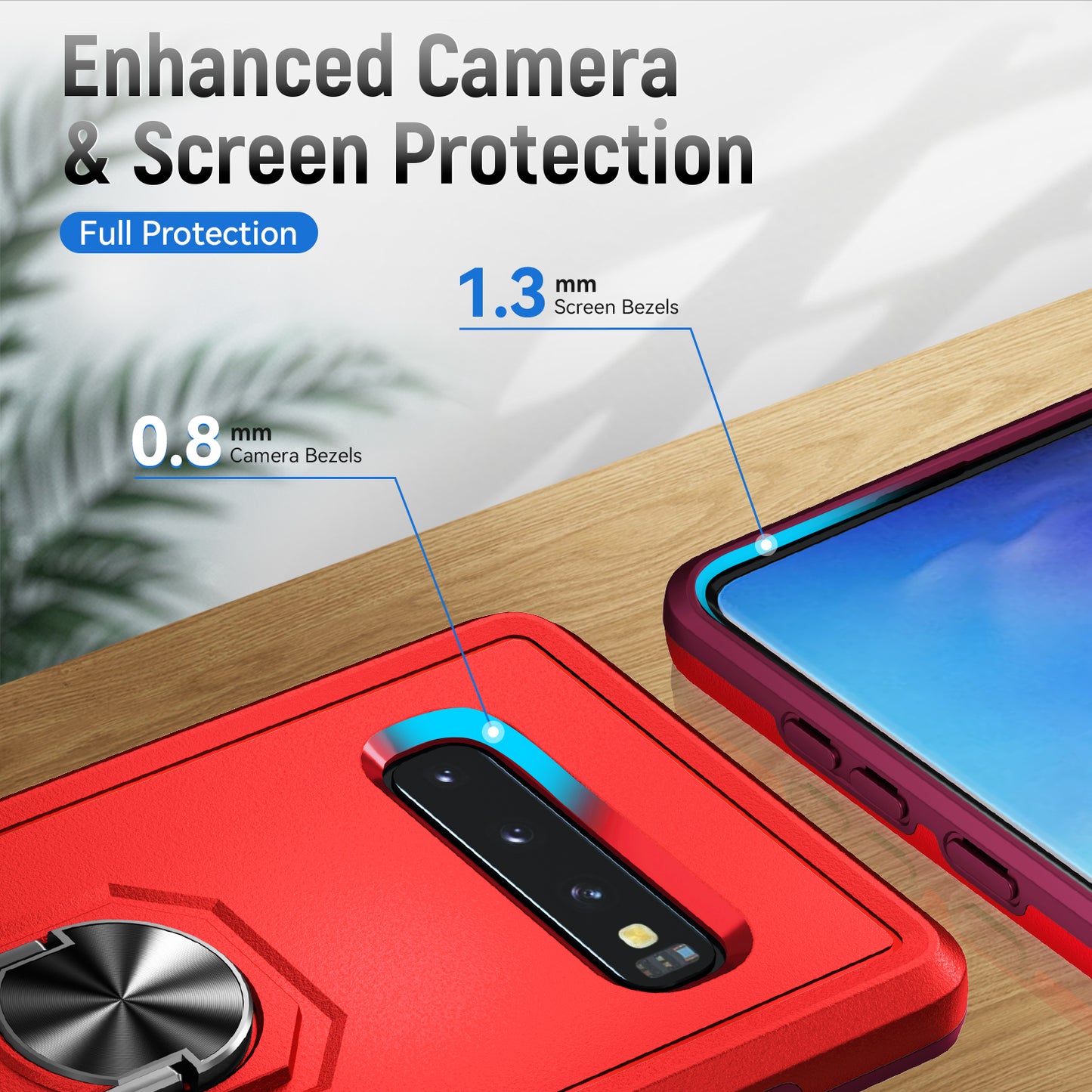 Pioneer Galaxy S10 Case Rotating Ring Stand