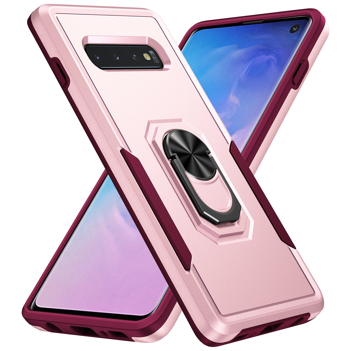 Pioneer Galaxy S10 Case Rotating Ring Stand