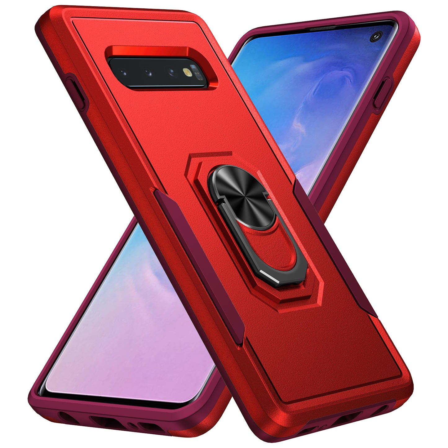 Pioneer Galaxy S10 Case Rotating Ring Stand