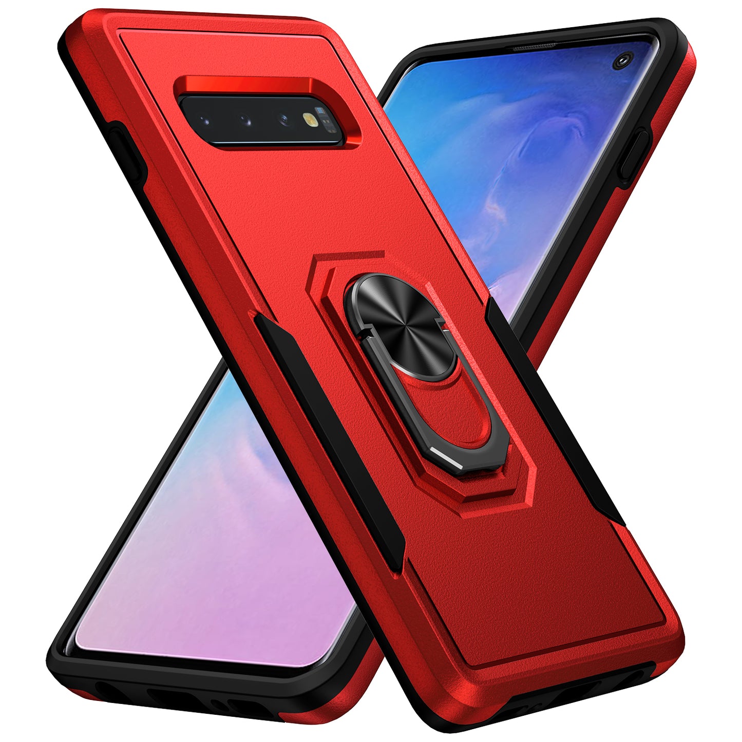 Pioneer Galaxy S10 Case Rotating Ring Stand