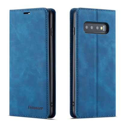 Illusion Slim Retro Leather Galaxy S10 Case Magnetic