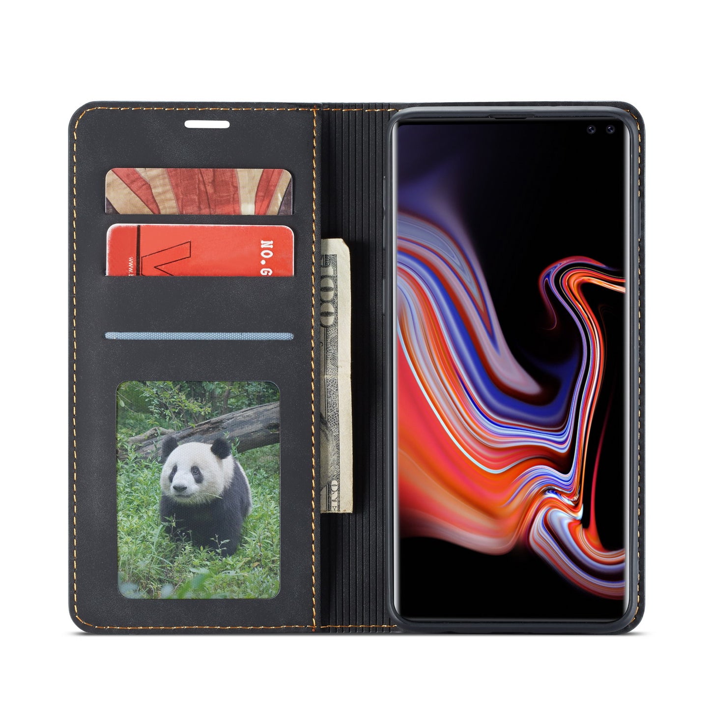 Illusion Slim Retro Leather Galaxy S10 Case Magnetic