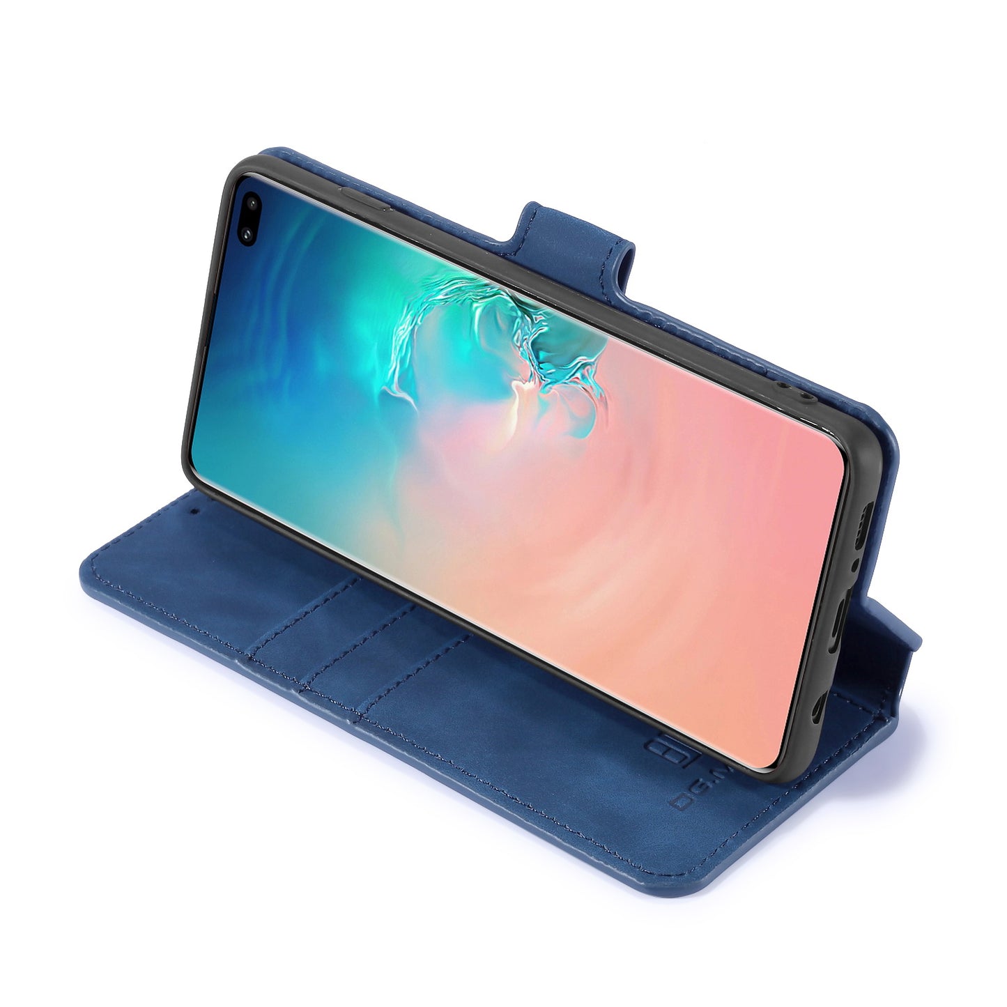 Retro Leather Edge Galaxy S10+ Case with Hand Strap