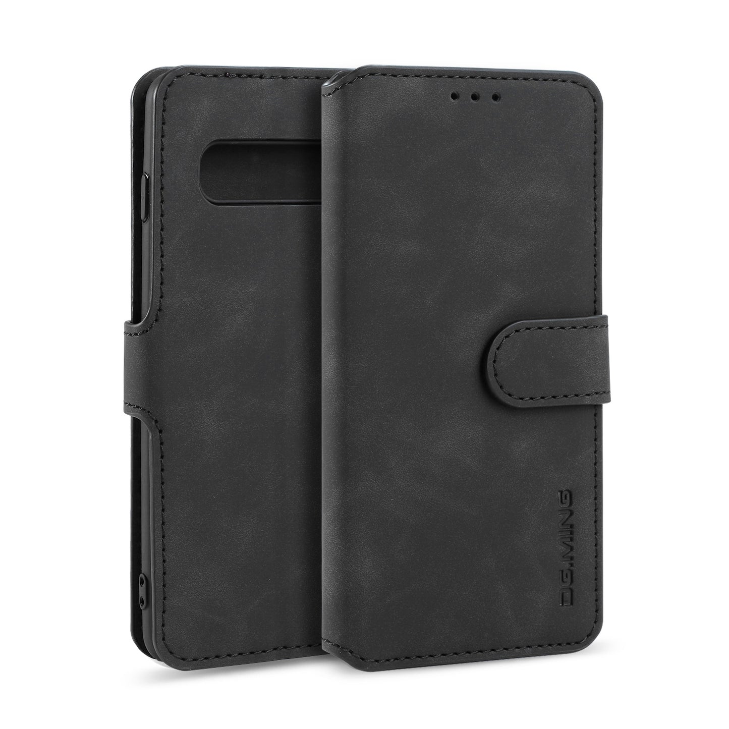 Retro Leather Edge Galaxy S10+ Case with Hand Strap