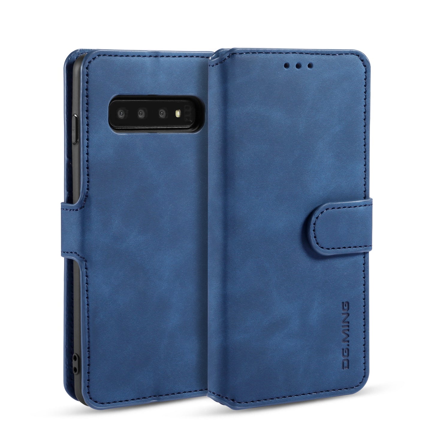 Retro Leather Edge Galaxy S10+ Case with Hand Strap