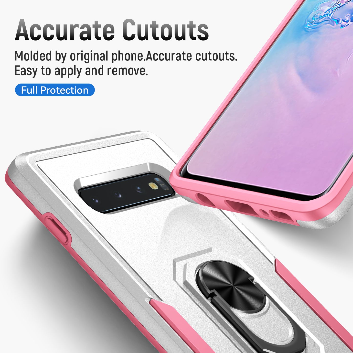 Pioneer Galaxy S10+ Case Rotating Ring Stand