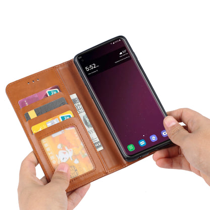 Classical Knead Leather Galaxy S10 Case with Notes Pocket