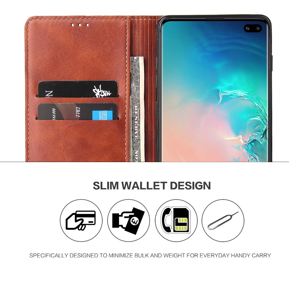 Tree Artificial Leather Galaxy S10e Case Wallet Stand