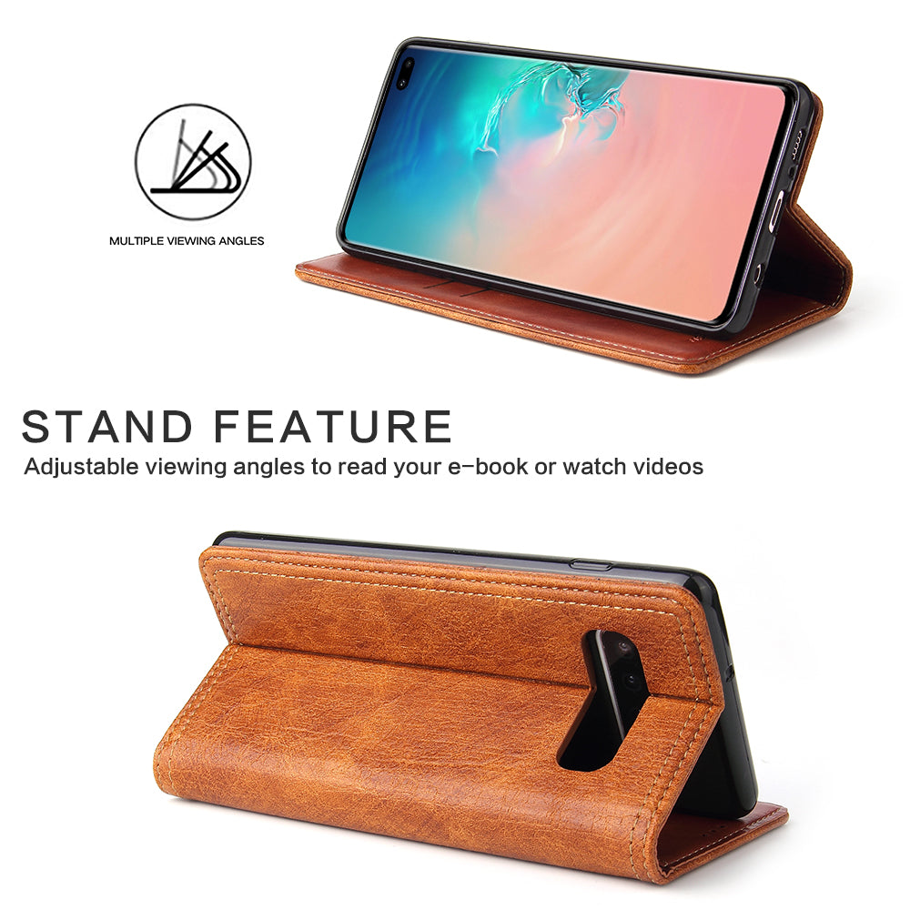 Tree Artificial Leather Galaxy S10e Case Wallet Stand