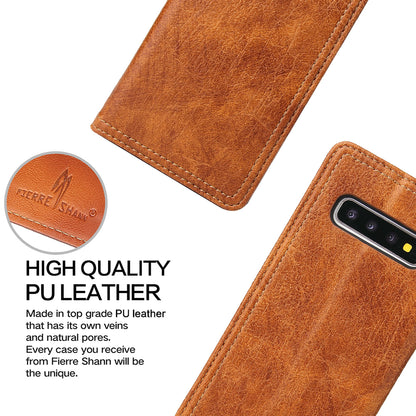 Tree Artificial Leather Galaxy S10e Case Wallet Stand