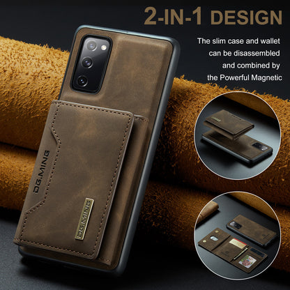 Retro Detachable Fold Card Holder Galaxy S20 FE Case Magnetic Clip