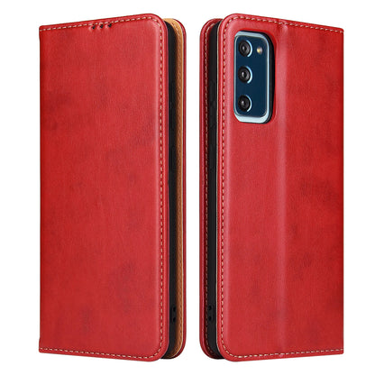 PU Leather Galaxy S20 FE Case Wallet Stand Texture Deluxe