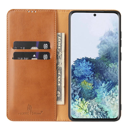 PU Leather Galaxy S20 FE Case Wallet Stand Texture Deluxe