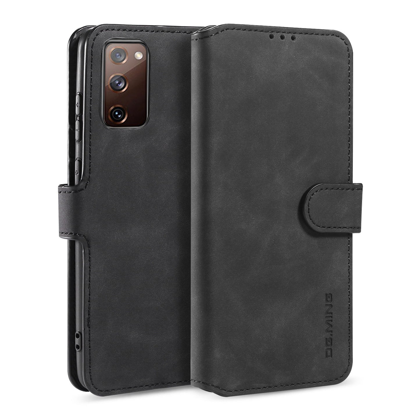 Retro Leather Edge Galaxy S20 FE Case with Hand Strap