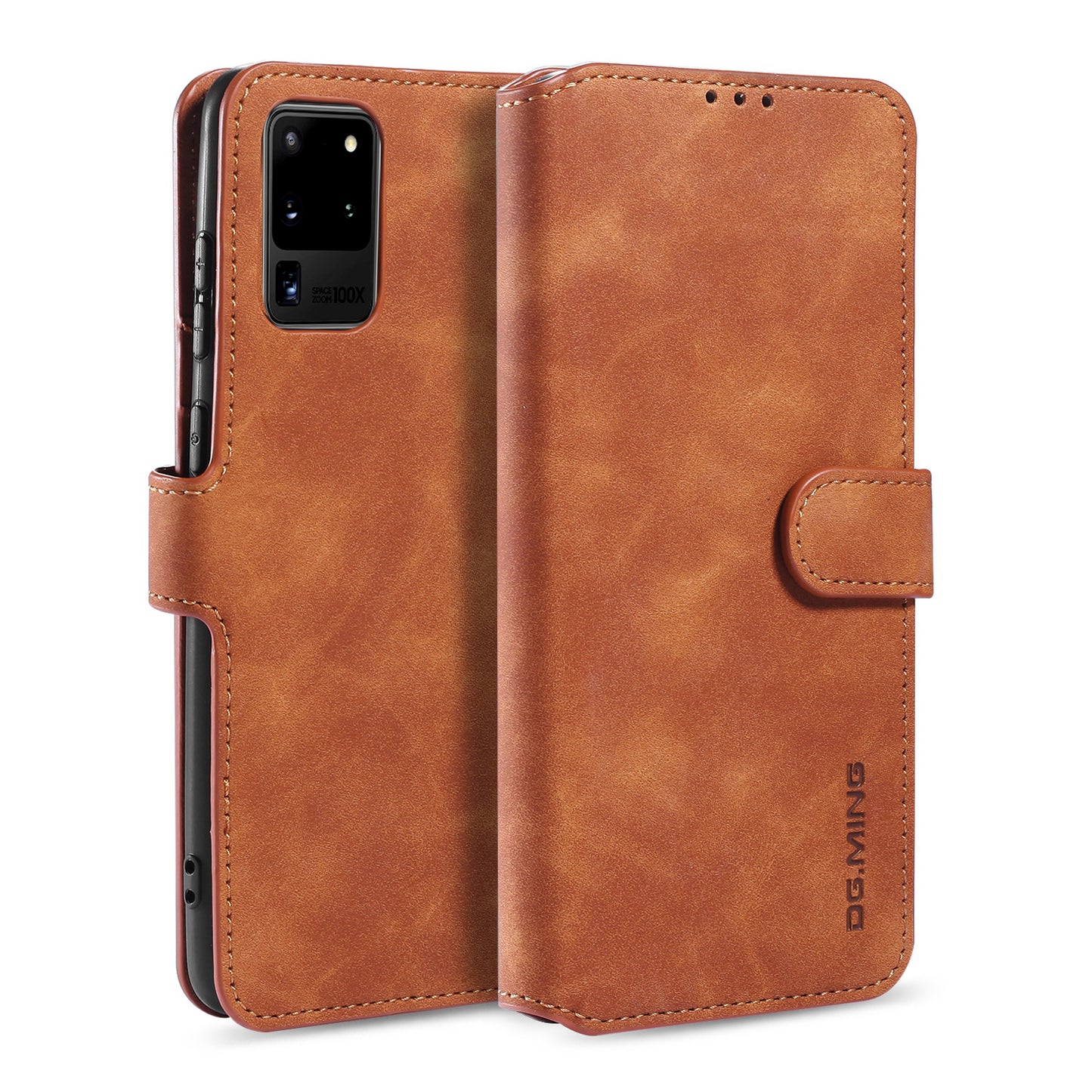 Retro Leather Edge Galaxy S20 Case with Hand Strap