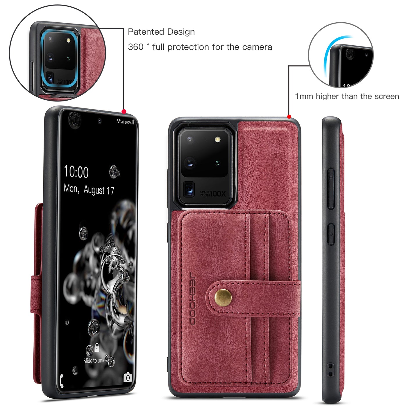 Powerful Magnetic Card Holder Galaxy S20 Ultra Case Detachable