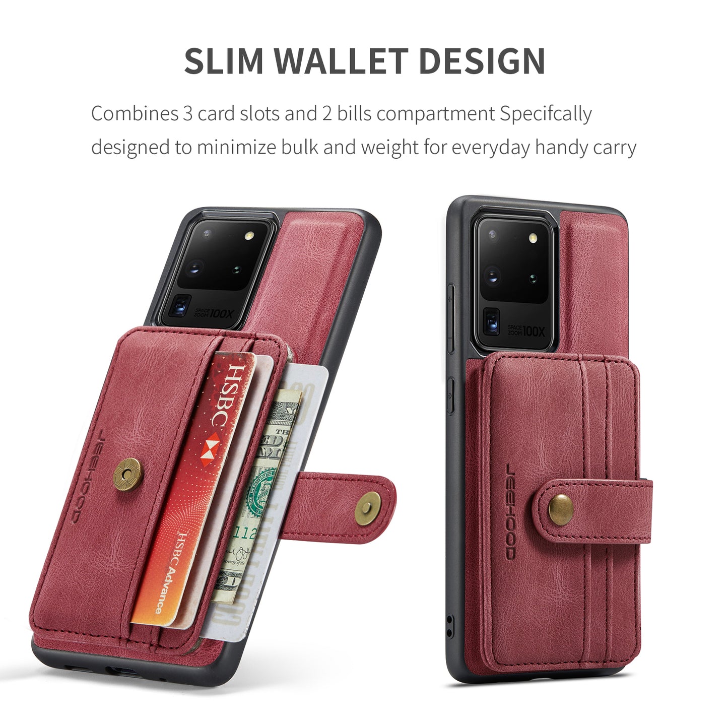 Powerful Magnetic Card Holder Galaxy S22 Ultra Case Detachable