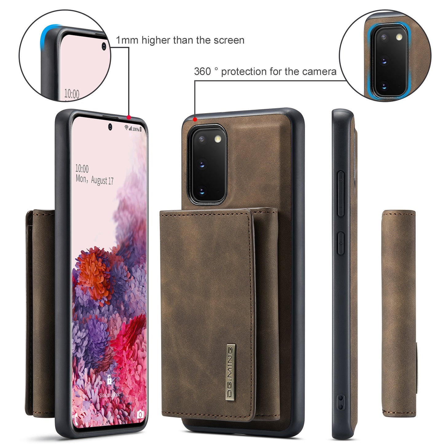 Retro Detachable Fold Wallet Galaxy S20 Case Magnetic Clip