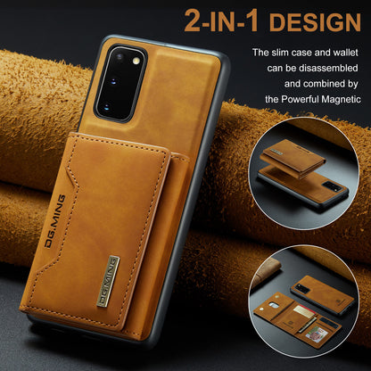 Retro Detachable Fold Card Holder Galaxy S20 Case Magnetic Clip