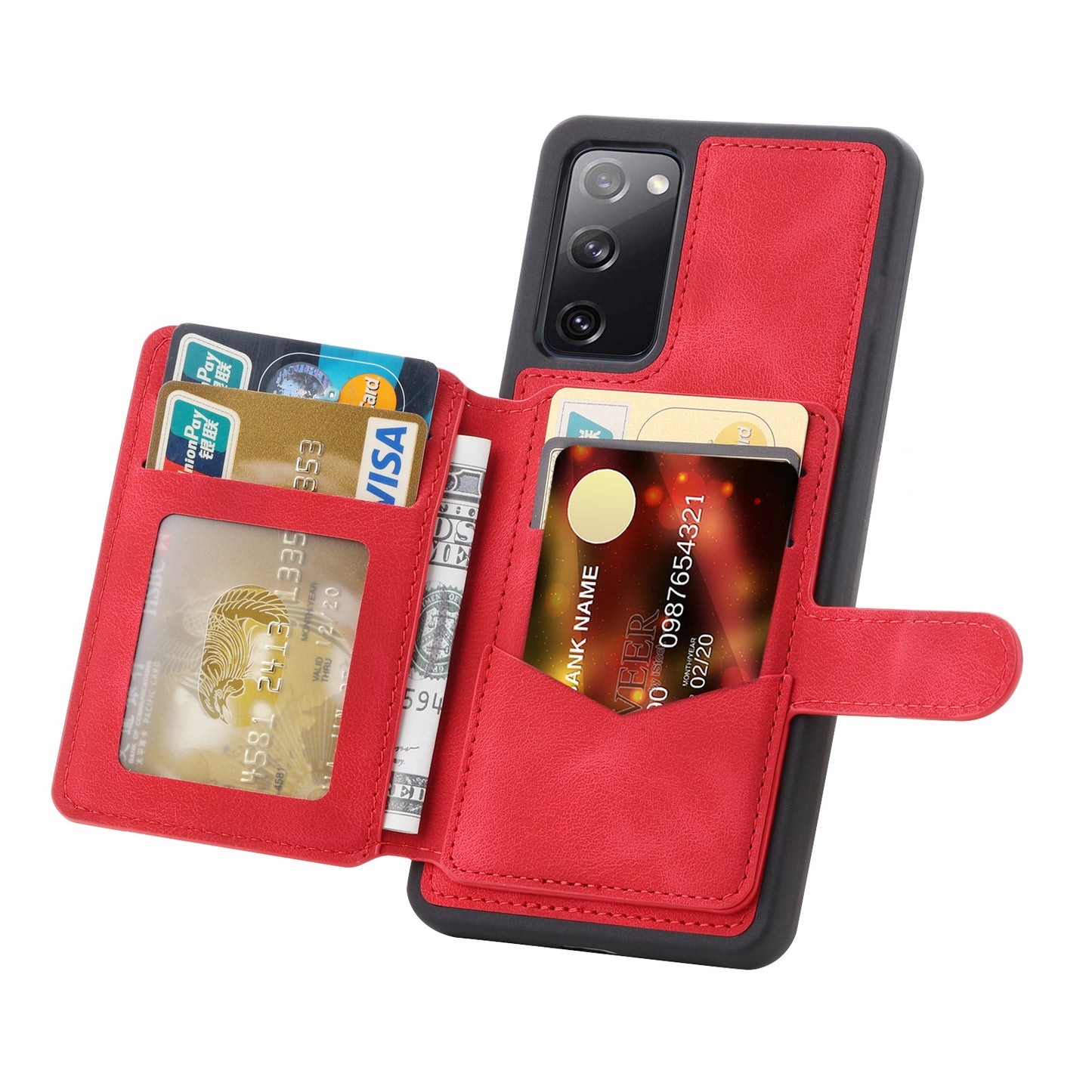 Fantasy Card Slots Buckle Galaxy S20 FE Case Leather Anti-theft