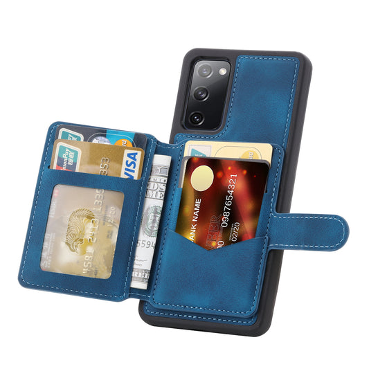 Fantasy Card Slots Buckle Galaxy S20 FE Case Leather Anti-theft