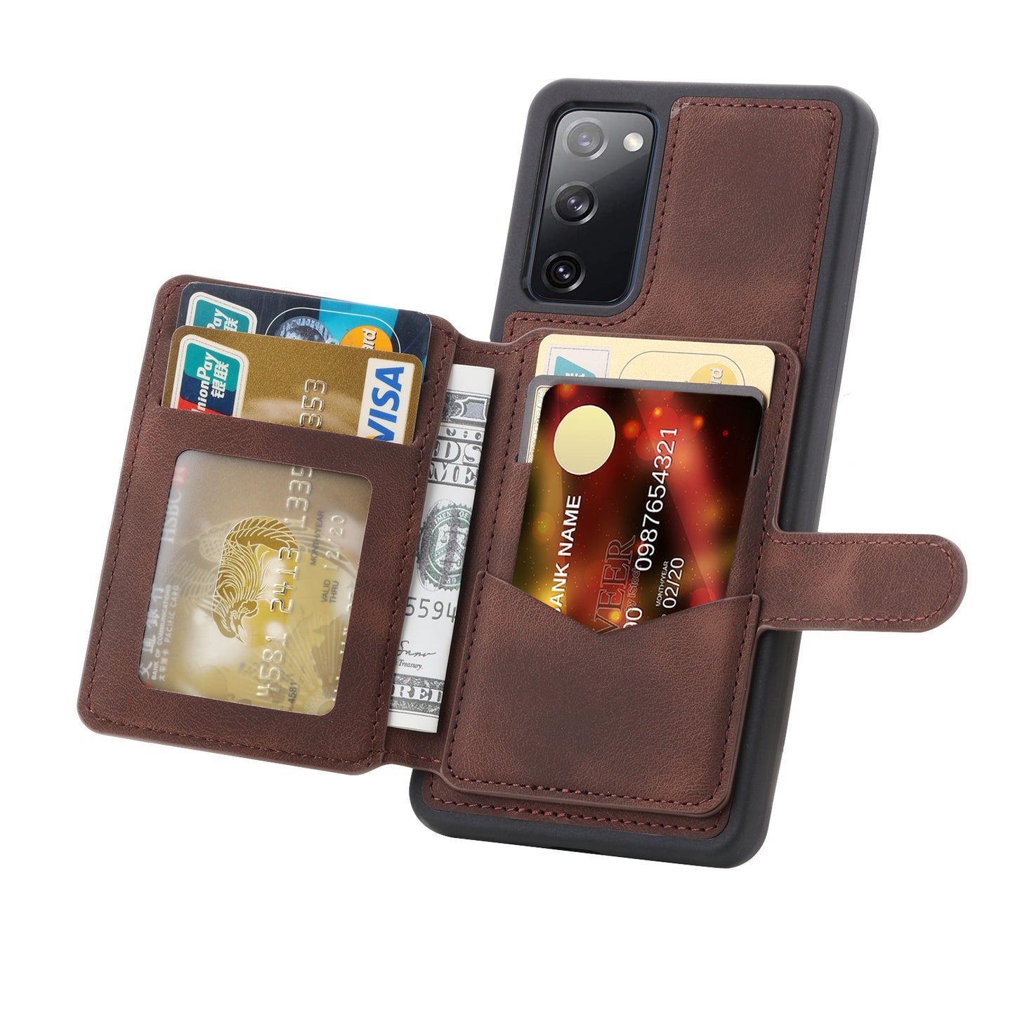 Fantasy Card Slots Buckle Galaxy S20 FE Case Leather Anti-theft