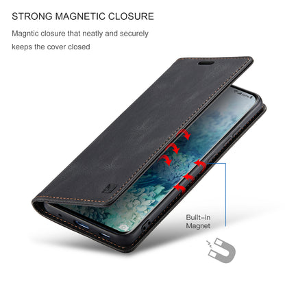 Luxury Retro Leather Galaxy S20+ Case Magnetic Buckle RFID