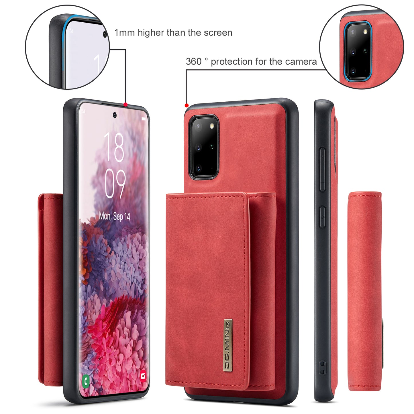 Retro Detachable Fold Wallet Galaxy S20+ Case Magnetic Clip