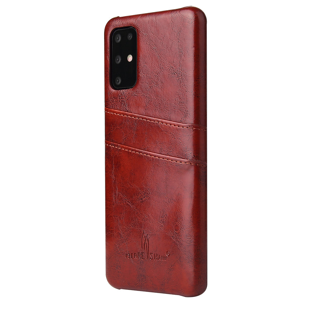 Oil Waxed Leather Card Holder Galaxy S20 Case Back