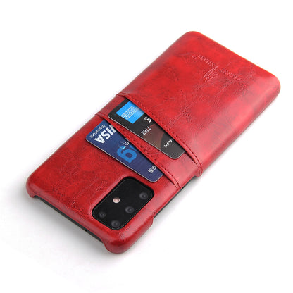 Oil Waxed Leather Card Holder Galaxy S20+ Case Back