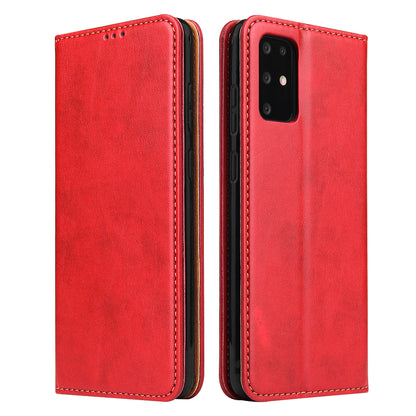 PU Leather Galaxy S20+ Case Wallet Stand Texture Deluxe