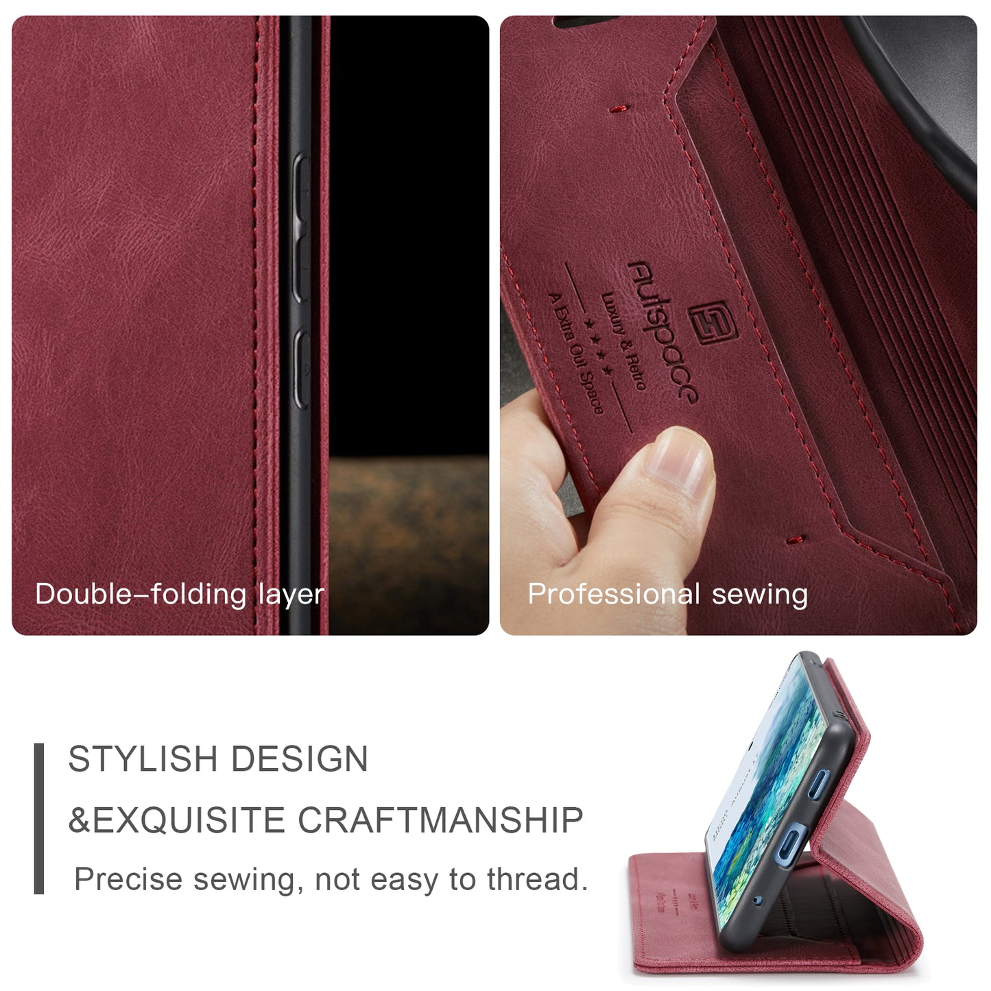 Luxury Retro Leather Galaxy S20 Ultra Case Magnetic Buckle RFID